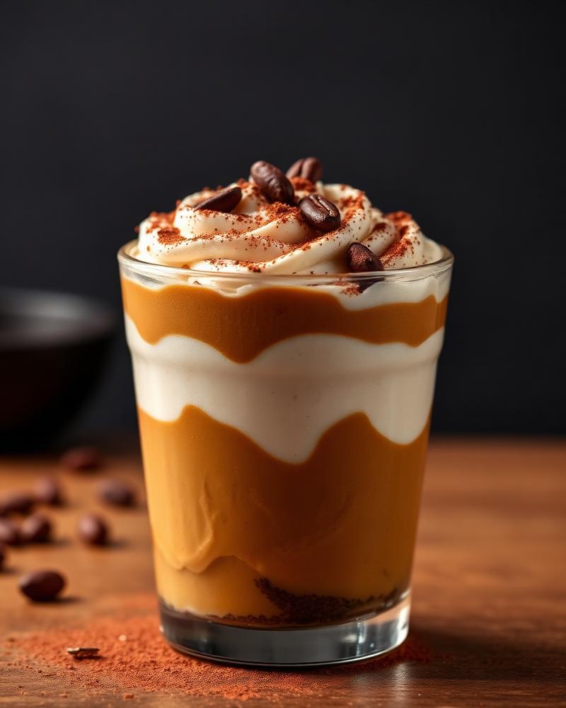 Postre en vaso de café