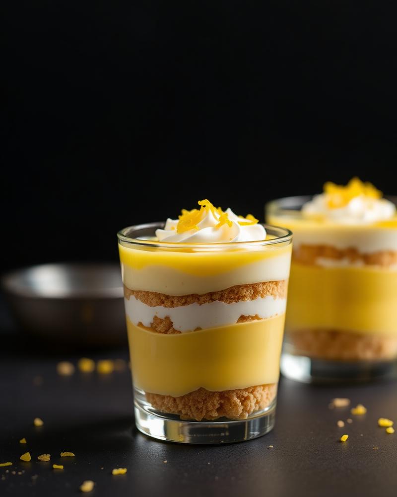 Postre frío de limón