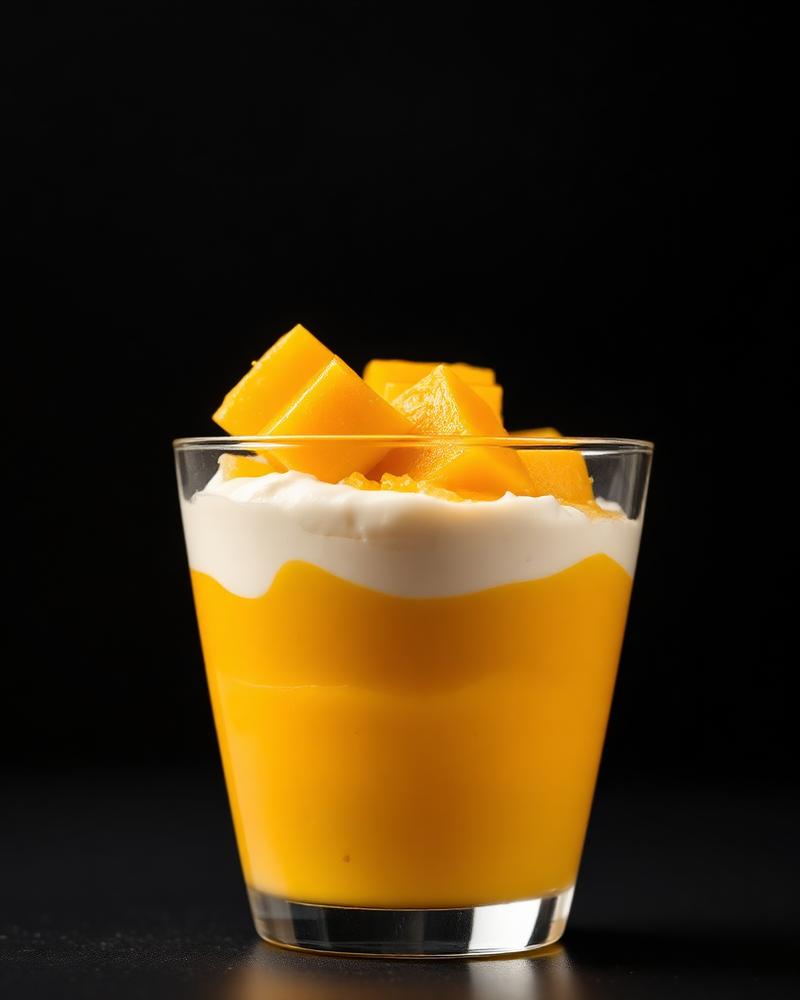 Postre en vaso de mango