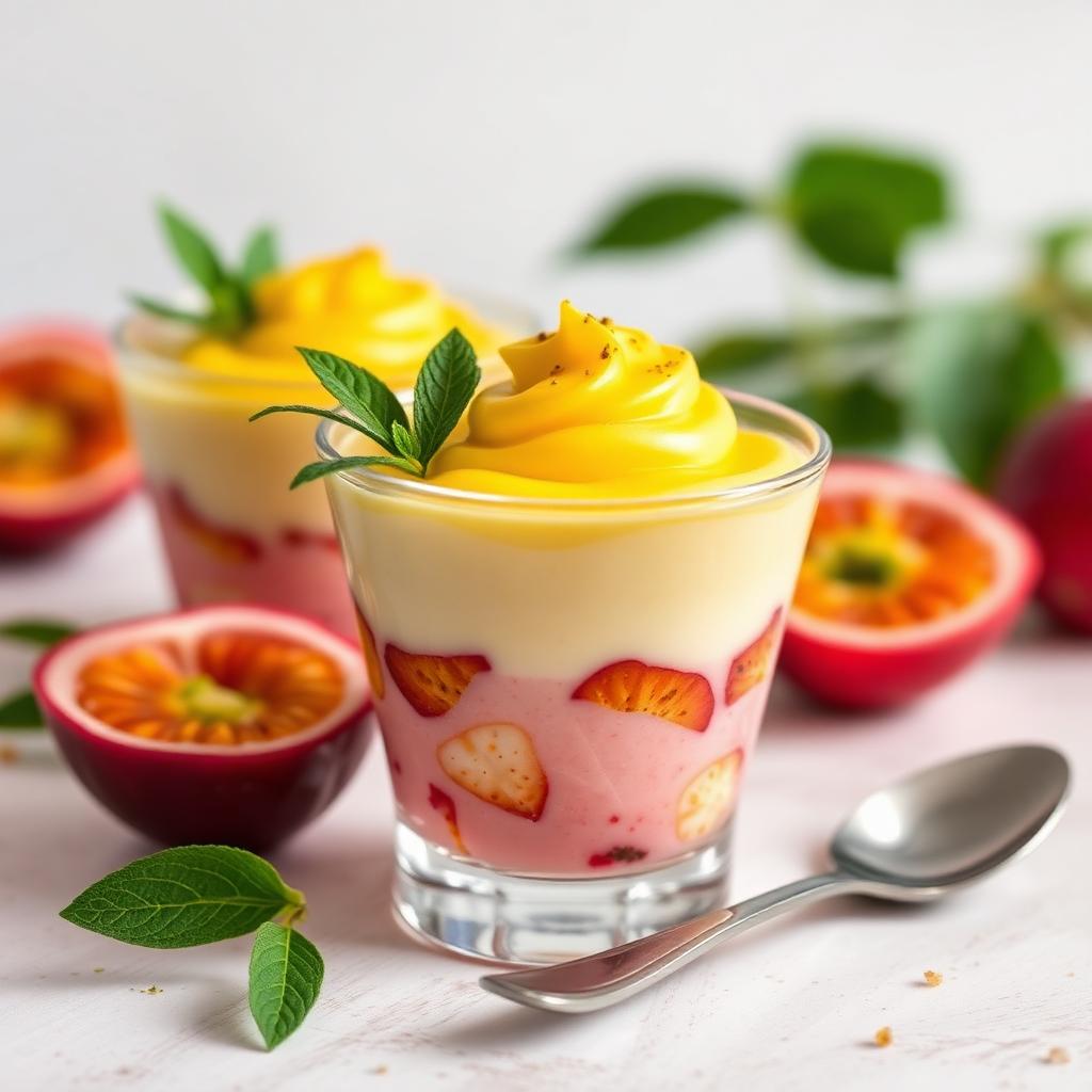 Postre frío de maracuyá